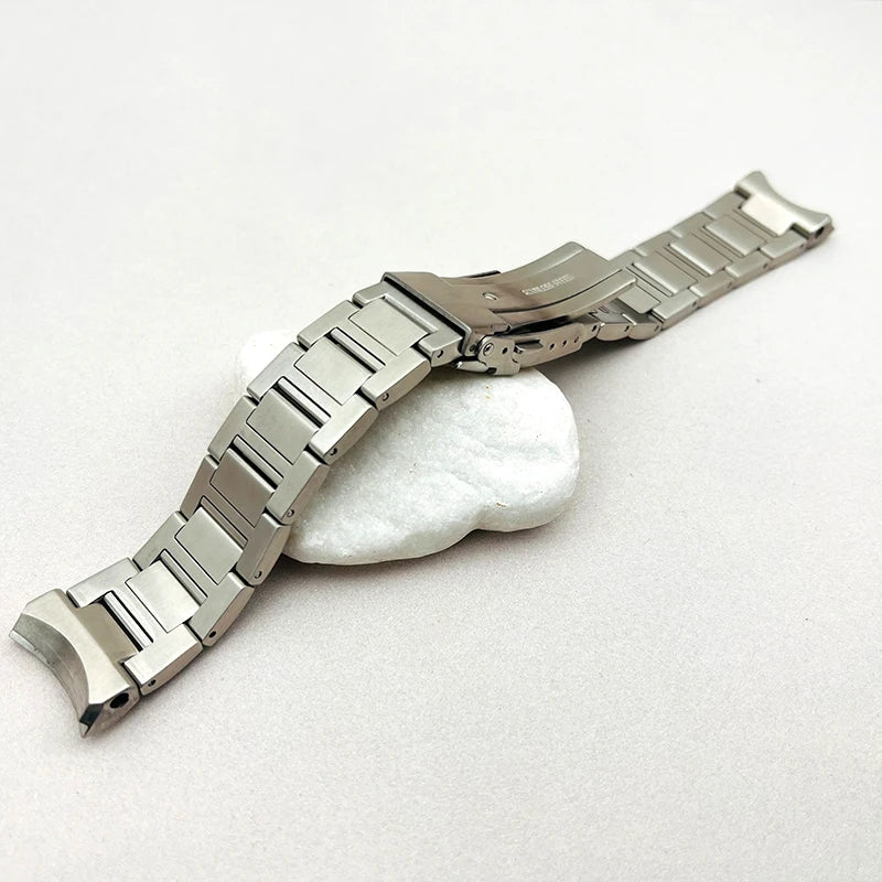 Cinturino per orologio Mod 20mm SPB185 SPB187, adatto per chiusura déployante per cassa Seiko, fibbia pieghevole, interfaccia curva