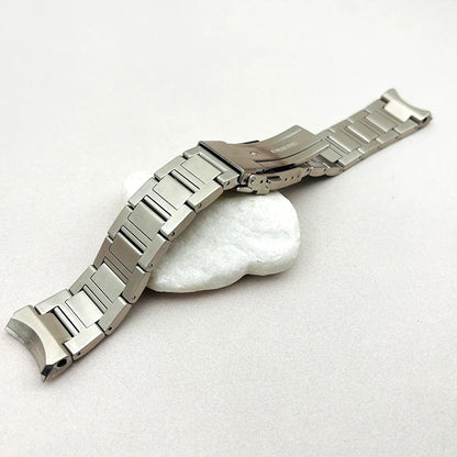 Cinturino per orologio Mod 20mm SPB185 SPB187, adatto per chiusura déployante per cassa Seiko, fibbia pieghevole, interfaccia curva