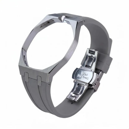 Kit de modification de bracelet en silicone et boîtier de montre en acier inoxydable pour Swatch X AP Royal Pop Pocket Changer, accessoires personnalisés pour montre