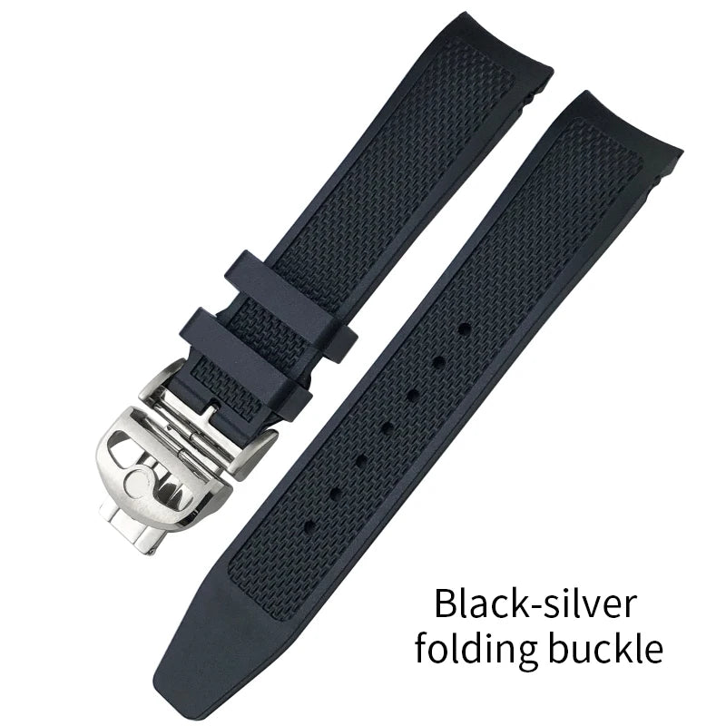 High Quality Rubber Watch Strap 19mm 20mm for IWC Pilot Watches Mark XVIII Black Blue Waterproof Silicone Bracelet Sport Straps