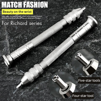Multifunctional Watch Repair Tool, 4 and 5 Claw Screwdriver for Richard Mille RM, Watch Strap Disassembly Tool, Back Case Opener, Bottle Opener
