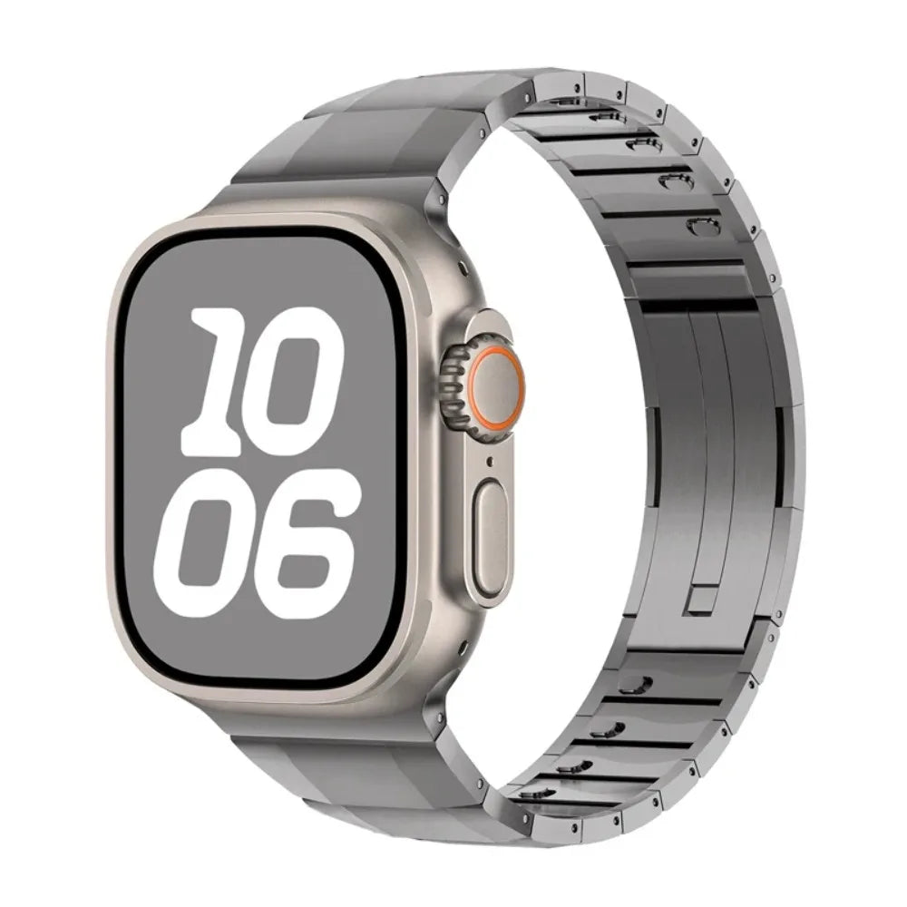 Bracelet de luxe en acier inoxydable pour Apple Watch Ultra 2 10 9 8 7 6 5 4, bracelet en métal pour iWatch 40mm 41mm 42mm 45mm 46mm 49mm