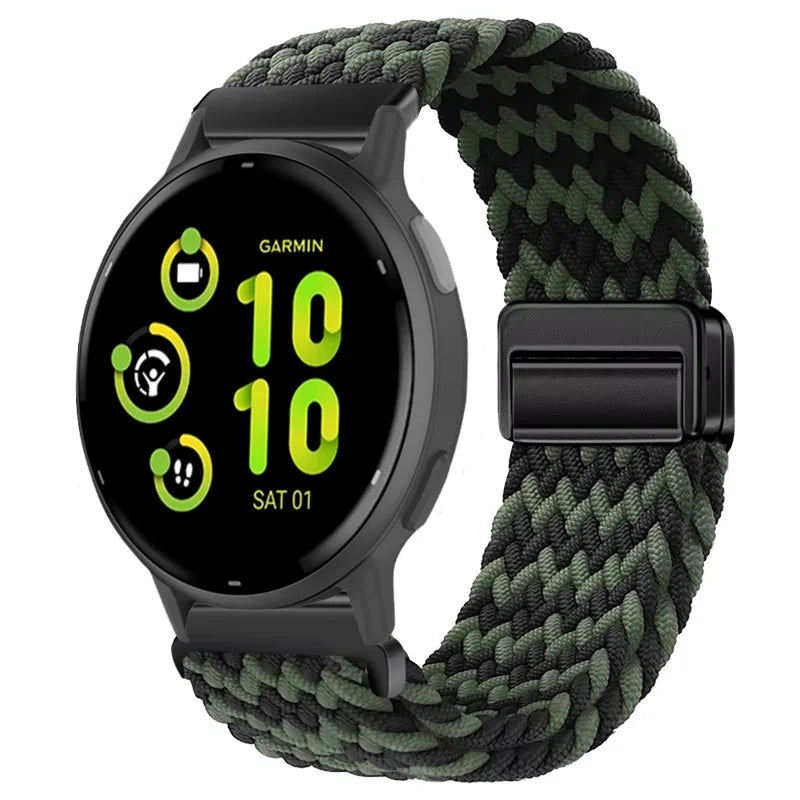 Bracelet magnétique en Nylon, 20mm 22mm, pour Garmin Forerunner 970 570 165 55 965 265/Venu 3, Bracelet de sport Garmin Active 6 5 Correa