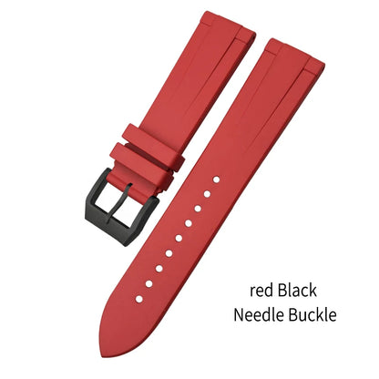Cinturino per orologio in gomma naturale morbida, cinturino FKM, impermeabile, flessibile, alta qualità, IWC, SeATM, orologio Longines, 19mm, 20mm, 21mm, 22mm