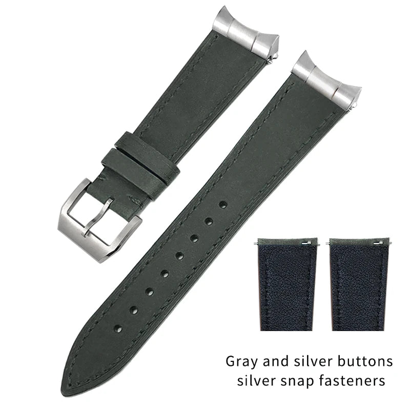 Genuine Leather Watch Strap Quick Release 22mm 20mm Cowhide Folding Buckle Watch Band for Tudor Black Bay 58 Strap