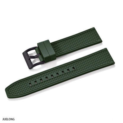 2025 NewFKM Bracelet de montre en caoutchouc 18 mm/20 mm/22 mm/24 mm |   Sangle de plongée à dégagement rapide, étanche, Anti-allergie, pour Seiko/Citizen/Garmin