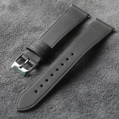 Bracelet en cuir véritable souple fait à la main, cuir de vachette Napa, dégagement rapide gris et bleu, style vintage, taille S et M, 19mm, 20mm