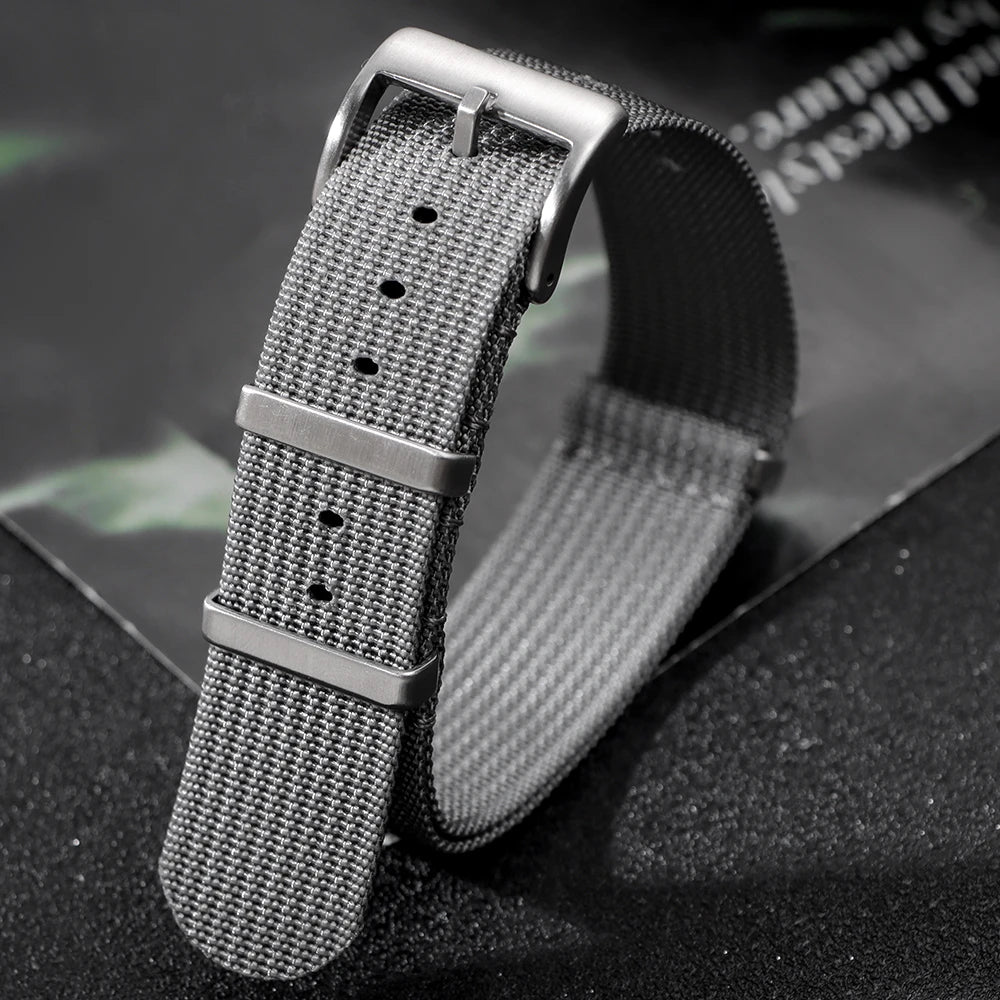 Cinturino per orologio in Nylon per Seiko Army Sport, cinturino di ricambio 18mm 20mm 22mm marrone verde nero, cinturino militare, cinturino per orologio casual
