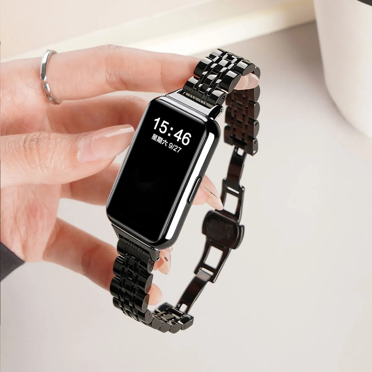 Braccialetto sottile in acciaio inossidabile per Huawei Band 11/11 Pro/10/9/8 NFC, cinturino di lusso in metallo per donne e uomini, cinturino sportivo estivo