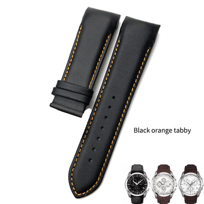 Bracelet de montre en cuir véritable à extrémité incurvée, 22mm 23mm 24mm, pour ceinture de montre Tissot 1853 COUTURIER T 035407 A T 035627 Outils de sangle pour hommes