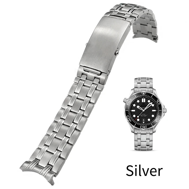 Bracciale per Orologio in Acciaio Inossidabile per Omega New Seam84Diver 300 Planet Ocean, Solido, Cinturini per Orologi, Utensili Gratuiti, 20mm, 22mm, 600m