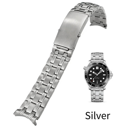 Bracciale per Orologio in Acciaio Inossidabile per Omega New Seam84Diver 300 Planet Ocean, Solido, Cinturini per Orologi, Utensili Gratuiti, 20mm, 22mm, 600m