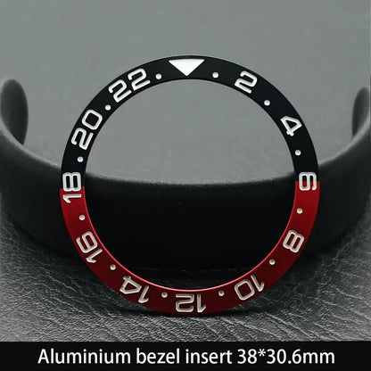 38mm x 30.6mm Sloped Ceramic Bezel GMT and Diving Watch Insert for 40mm Men's Watch Replacement Watch Bezel Inserts