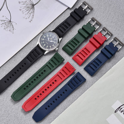 Premium Fluoro Rubber Watch Strap, FKM Watchband, Quick Release Watch Strap, Wrist Belt for Diving Watch Accessories, 20mm, 22mm, New