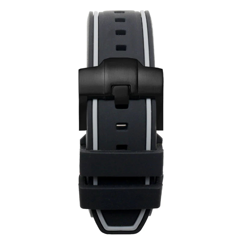 Tissot – Rubber and silicone watch strap with curved end and butterfly clasp, for CITIZEN T035 T035617, 23mm, 24mm