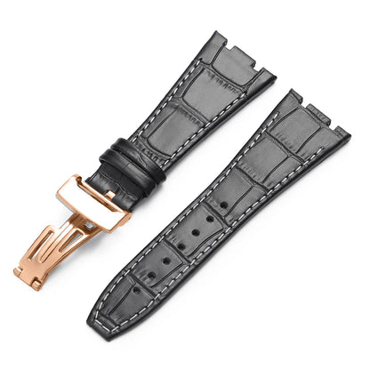 Bracelet de montre en cuir de vache souple, pour Audemars Piguet Royal Oak Offshore Ap 15400 15703, résistant à la sueur, pour hommes et femmes, boucle pliante