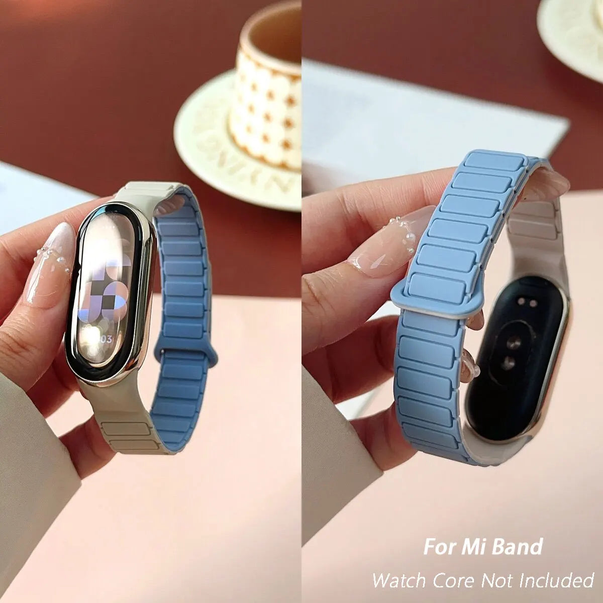 Bracelet magnétique en silicone pour Xiaomi Mi Band 10, 9, 8 – Accessoire de montre de sport