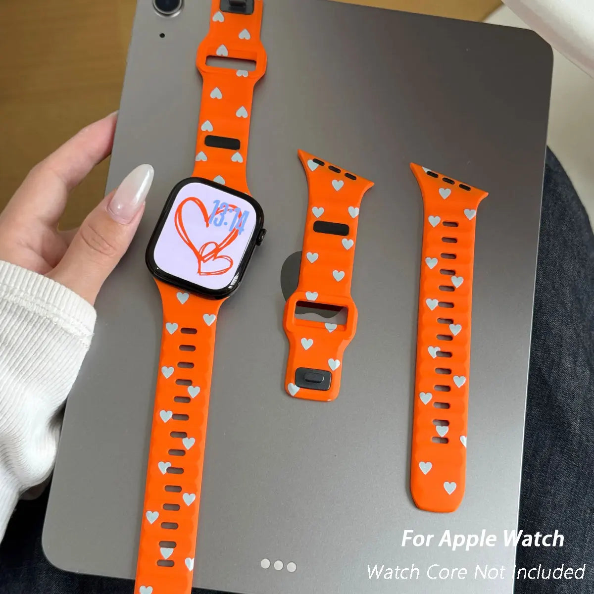 Irregular Silicone Strap for Apple Watch, 40mm 41mm 44mm 45mm 46mm 42mm, Correa, iWatch Series 11 10 9 8 7 SE Ultra