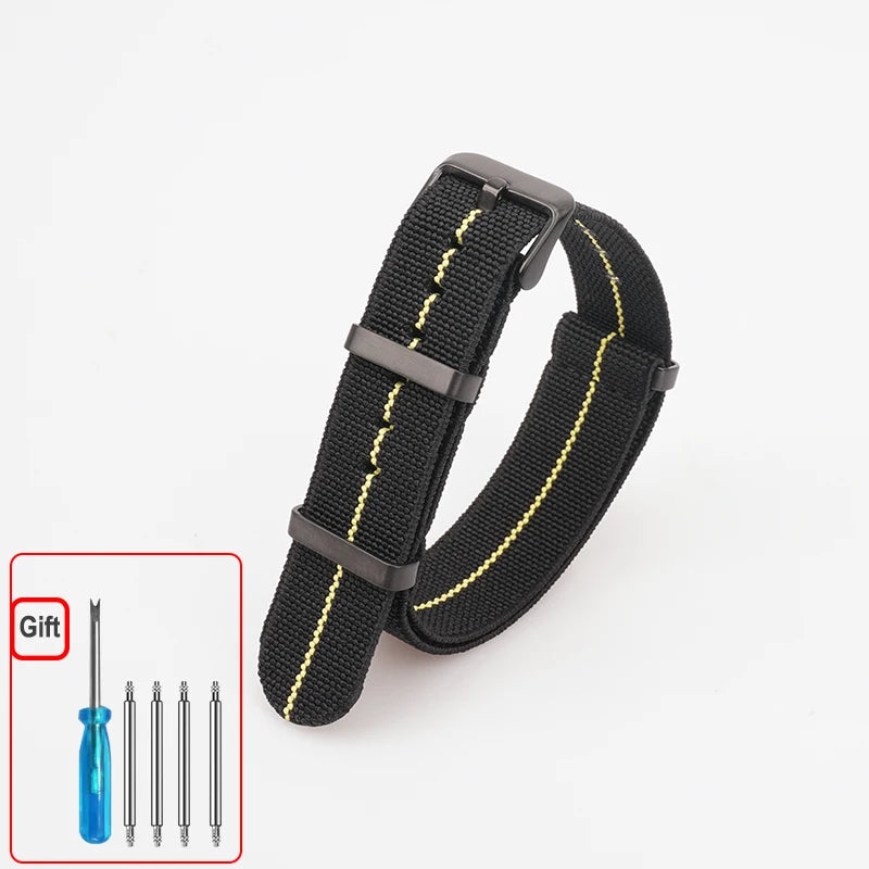 Cinturino per orologio NATO, paracadute in nylon elastico