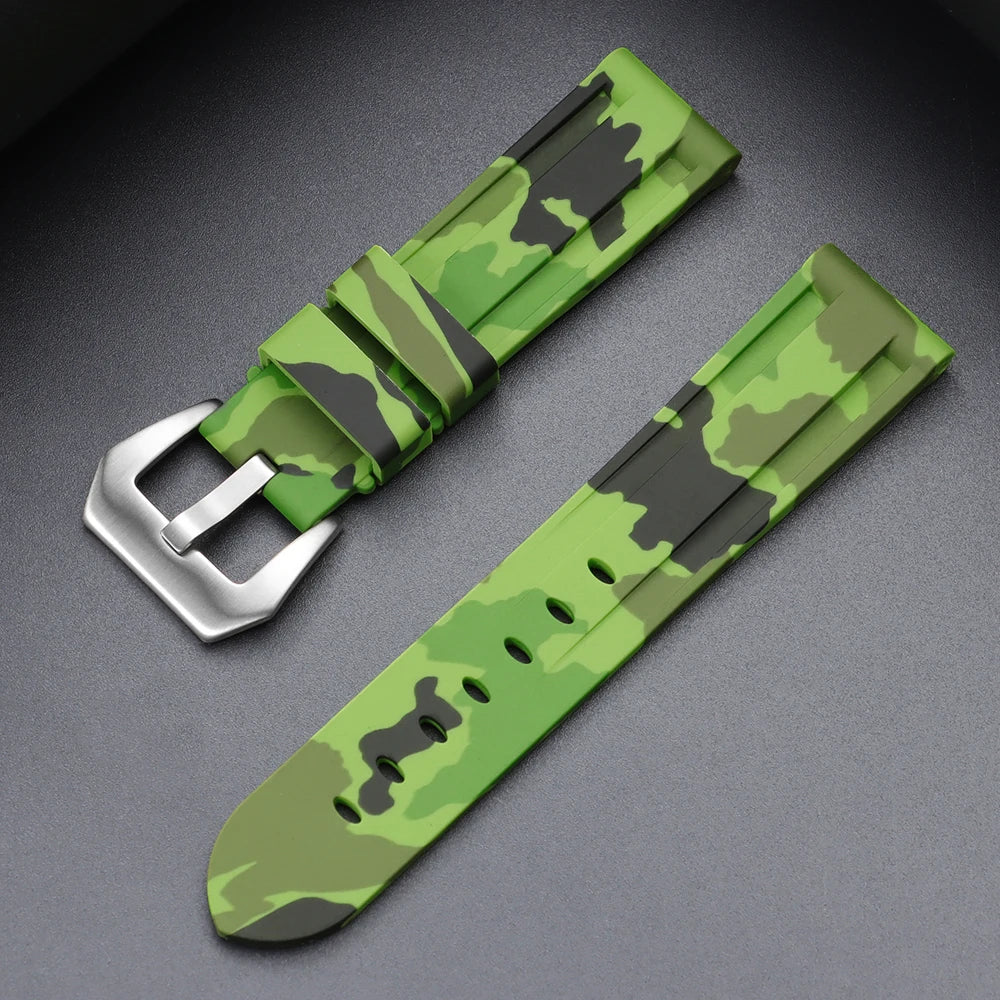 20/22/24/26mm Soft Comfortable Silicone Sport Watch Straps for Panerai – Blue, Black, Brown Accessories