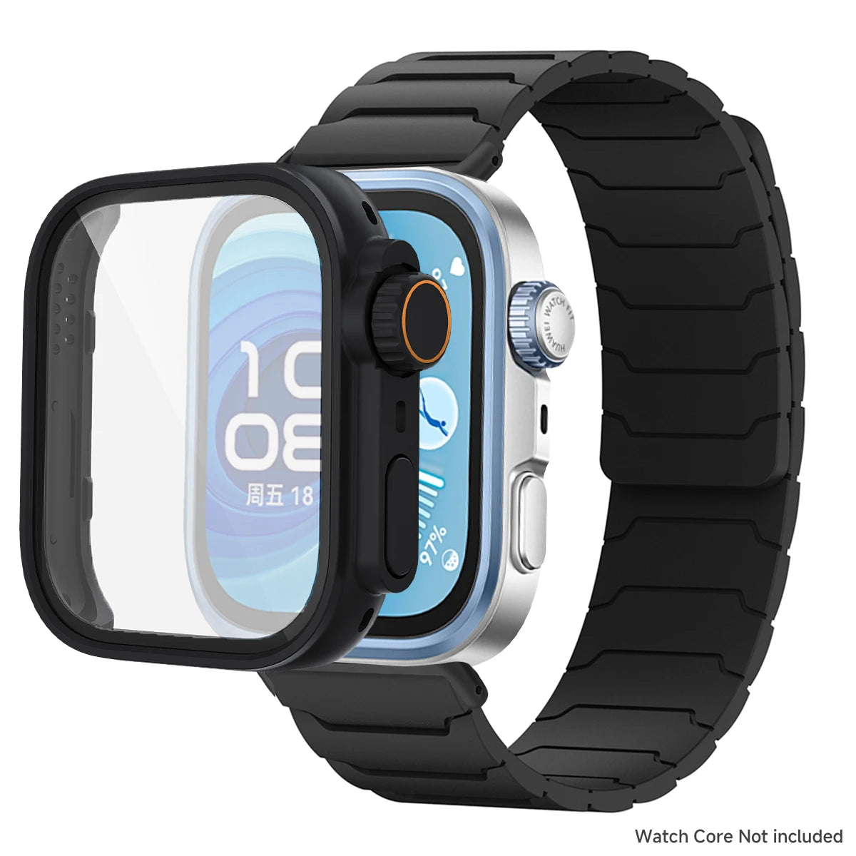 Étui + bracelet pour Huawei Watch Fit 5 4/4 Pro, bracelet en Silicone souple anti-transpiration pour Huawei Fit 3 ToUltra Cover