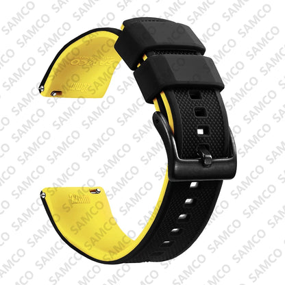 Bracelet de montre en Silicone de qualité supérieure, 18mm 20mm 22mm, à dégagement rapide, en caoutchouc, de remplacement