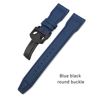 Cinturino per orologio in pelle di vitello e nylon, 20mm 21mm 22mm, per IWC BIG Pilot SPITFIRE TOP GUN IW3890 IW3880, nero, verde, blu