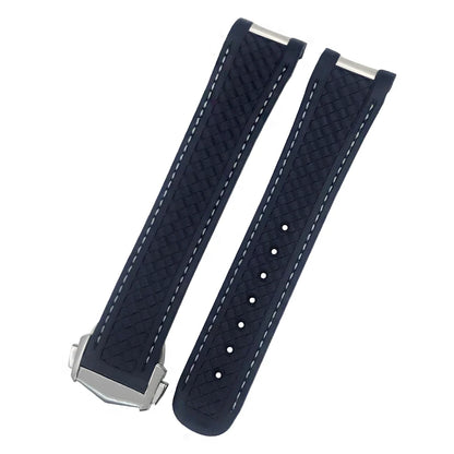 Bracelet de montre en caoutchouc fluoré FKM coloré de qualité supérieure, 19mm, 20mm, 21mm, pour Omega Seamaster 300 Aqua Terra AT150, bracelet de montre souple, outil
