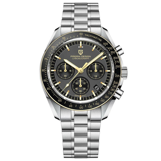 Orologio da uomo 40mm Cronografo al quarzo - PAGANI DESIGN Date AR Sapphire Sport