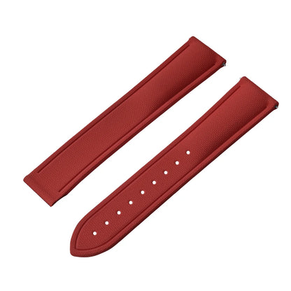 Bracelet de montre déployant de sport à motif tissé de haute qualité, 20mm 21mm 22mm, bracelet de montre en caoutchouc FKM