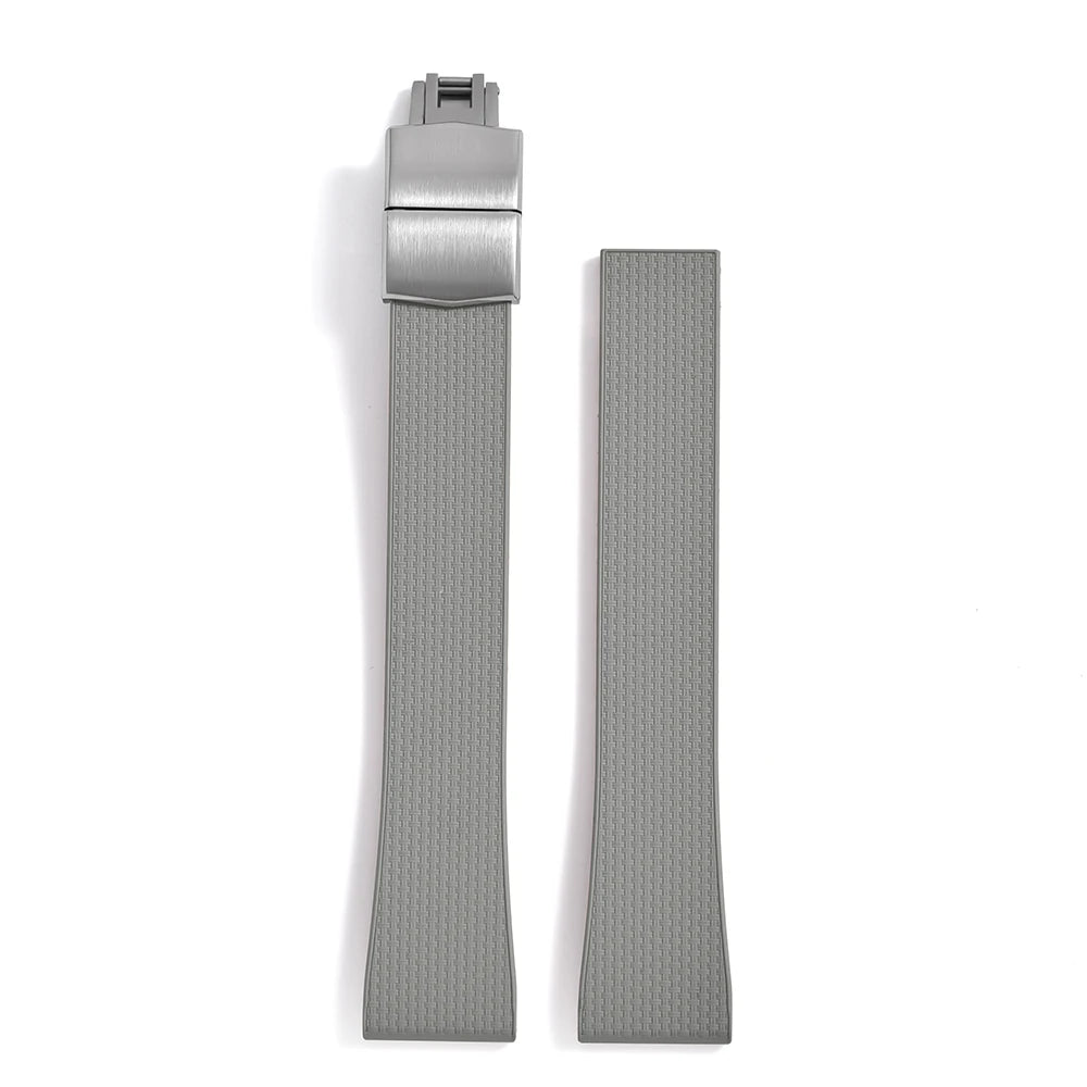 Original Stripess CTS FKM 20mm rubber watch strap for d-elug FKM CTS quick release watch strap silver butterfly buckle cut to size