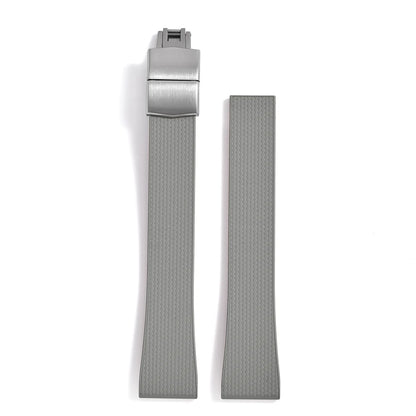 Original Stripess CTS FKM 20mm rubber watch strap for d-elug FKM CTS quick release watch strap silver butterfly buckle cut to size