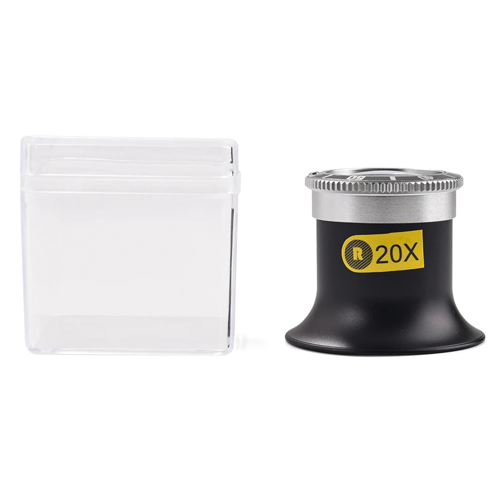 Lente d'ingrandimento per la riparazione di orologi 5X 10X 20X Strumento portatile Lente d'ingrandimento monoculare Strumento per gioiellieri Lente d'ingrandimento Strumenti