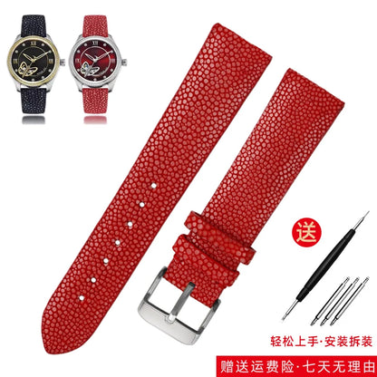 Bracelet de montre en peau de poisson perle pour Huawei TISSOT Omega Mido Tudor bracelet de montre en cuir Manta Ray pour hommes et femmes 20mm 22mm