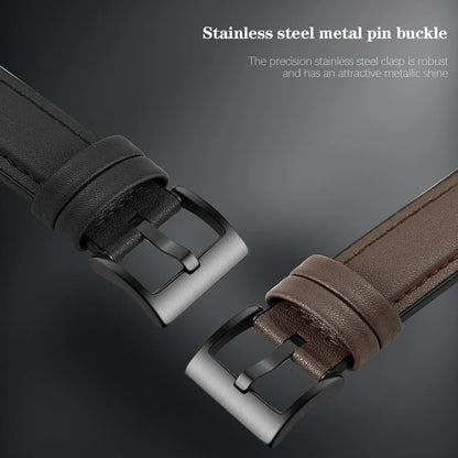 Leather Strap for Samsung Galaxy Watch 8 40 44mm /8 Classic 46mm, Sports Strap for Galaxy Ultra 2026 9 47mm, Professional Style