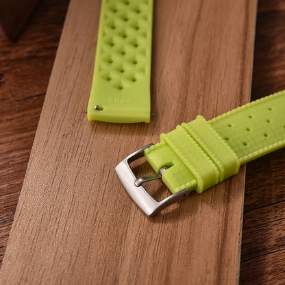 JUELONG – Bracciale fluorescente tropicale luminoso, design originale di fabbrica, 20 mm 22 mm, sgancio rapido, vestibilità perfetta, estremità piatta, braccialetto universale in gomma FKM