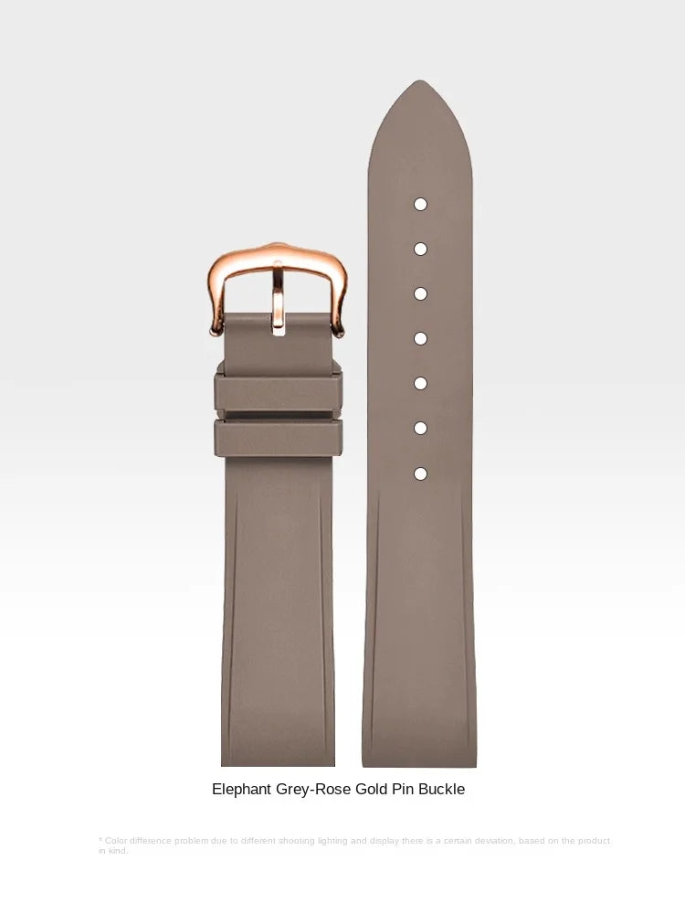 Premium Quality Cartier Dumont Replacement Watch Strap - Fluoroelastomer Rubber Quick Release Medium Large for Women
