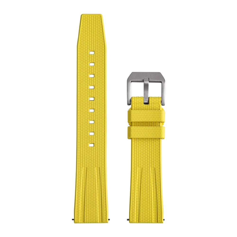 New Design Busluo Fkm Rubber Strap 20mm 22mm Fluoro Rubber Watch Band for Traditional Diving Watch Accessories