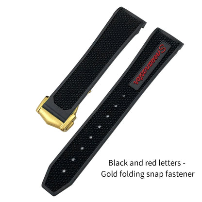 Soft Rubber and Silicone Watch Strap, 19mm 21mm 20mm 18mm, for Omega Speedmaster Seamaster 300 Sport Watch, Black and Blue Bracelets