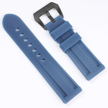 Bracelet de montre universel en silicone 20-26 mm noir jaune bleu vert rouge en caoutchouc pour Panerai Seiko Casio Huawei Samsung
