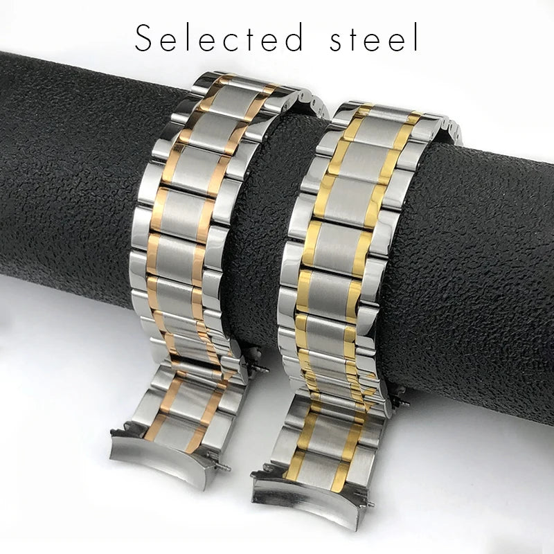 Bracelet de montre en acier inoxydable, 13mm 15mm 18mm 19mm 20mm 21mm, pour Collection Longines Masters L2.793 L2.673, étanche