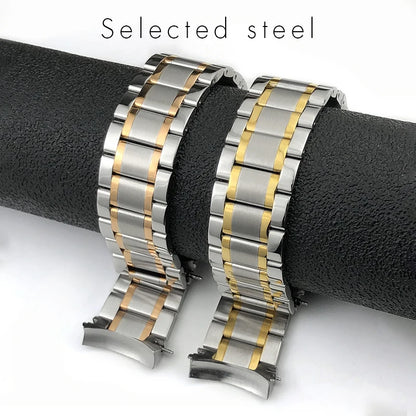 Bracelet de montre en acier inoxydable, 13mm 15mm 18mm 19mm 20mm 21mm, pour Collection Longines Masters L2.793 L2.673, étanche