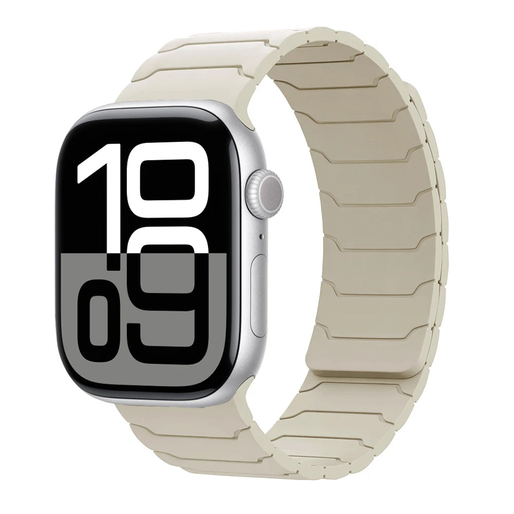 Magnetisches Armband für Apple Watch, 46 mm 44 mm 45 mm 40 mm 42 mm 41 mm, aus Silikon, Correa, Armband für IWatch Serie 11 10 SE 9 8 7 6 5 4 3