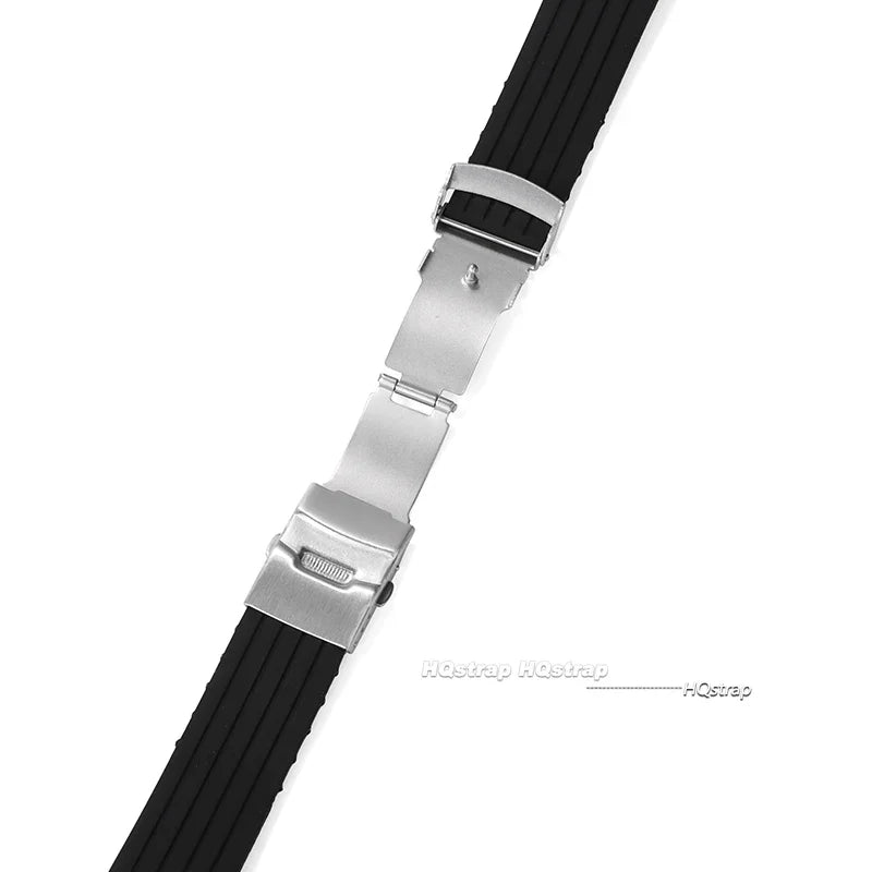 Cinturino per orologio in gomma di silicone, chiusura deployante 18mm 20mm 22mm 24mm per orologio Omega, cinturino di ricambio per cinturini sportivi Seiko