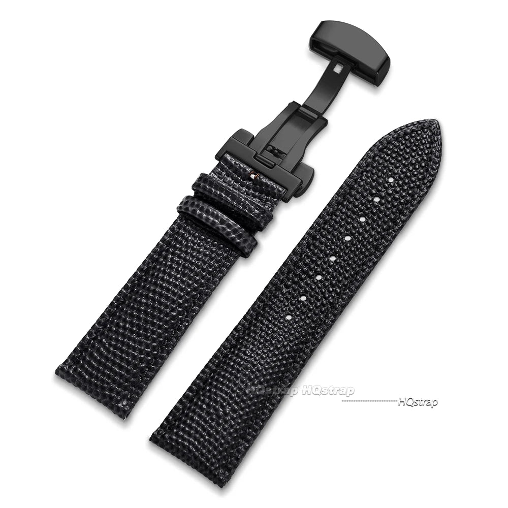 Cinturini per orologi in pelle di vitello, motivo lucertola, accessori per orologi 14 16 18 19 20 21 22mm, cinturino in pelle con chiusura a farfalla