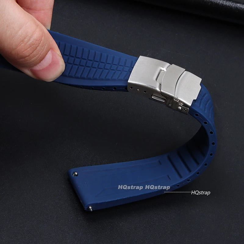 Bracelets de montre en Silicone à dégagement rapide, 20mm 22mm 24mm, pour Samsung, Seiko hommes, bandes de Sport en caoutchouc, Bracelet universel