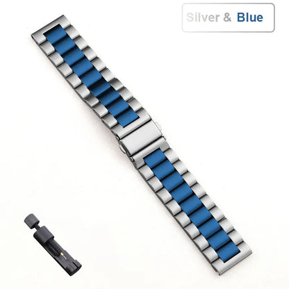 Bracelet en acier inoxydable, 18mm 20mm 22mm, pour Garmin Vivoactive 3 4 4s 5 6, montre Venu 2 2S 3S SQ Forerunner 245, Bracelet en métal