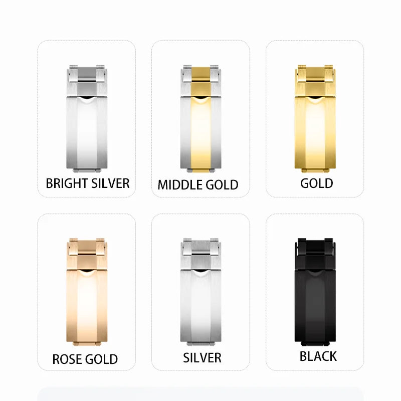 Bracelet de Montre FKM en Caoutchouc Fluororubber Souple, Noir, Bleu, Blanc, pour Rolex, Submariner, 20mm, Gstuff, Yacht-Master, Requibelt