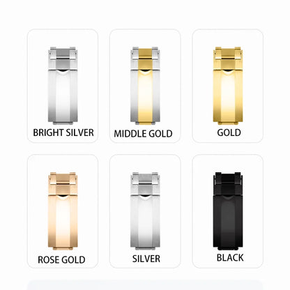 Bracelet de Montre FKM en Caoutchouc Fluororubber Souple, Noir, Bleu, Blanc, pour Rolex, Submariner, 20mm, Gstuff, Yacht-Master, Requibelt