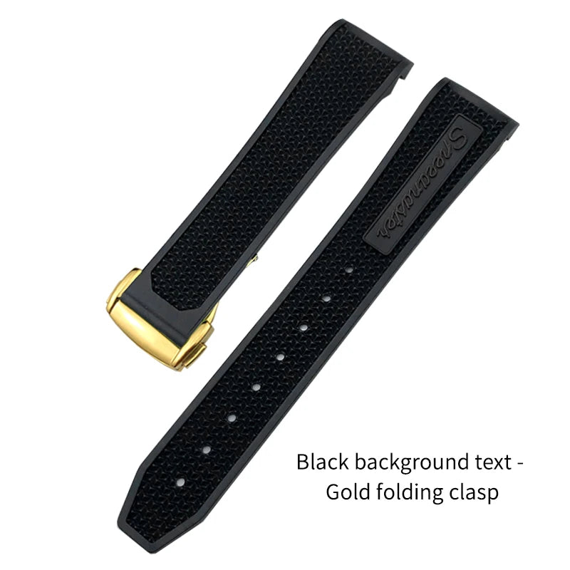 Soft Rubber and Silicone Watch Strap, 19mm 21mm 20mm 18mm, for Omega Speedmaster Seamaster 300 Sport Watch, Black and Blue Bracelets